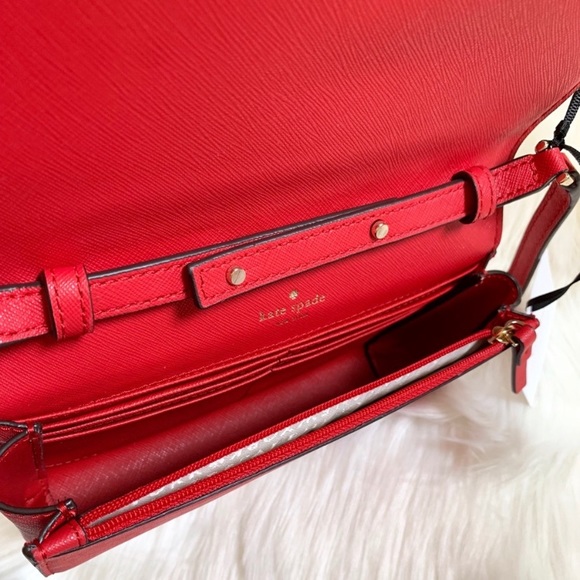 Kate Spade Laurel Way Hot Chili Addison Wallet Bag - Picture 7 of 8